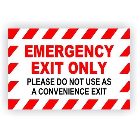 Emergency Exit Only Vinyl Decal 6 X 9 Hc Brands