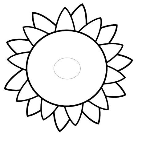 Large Sunflower Template Clipart Best