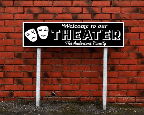 Personalized Theater Sign Home Theater Sign Custom Home Etsy