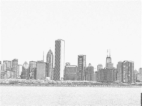 Free Chicago Skyline Coloring Pages