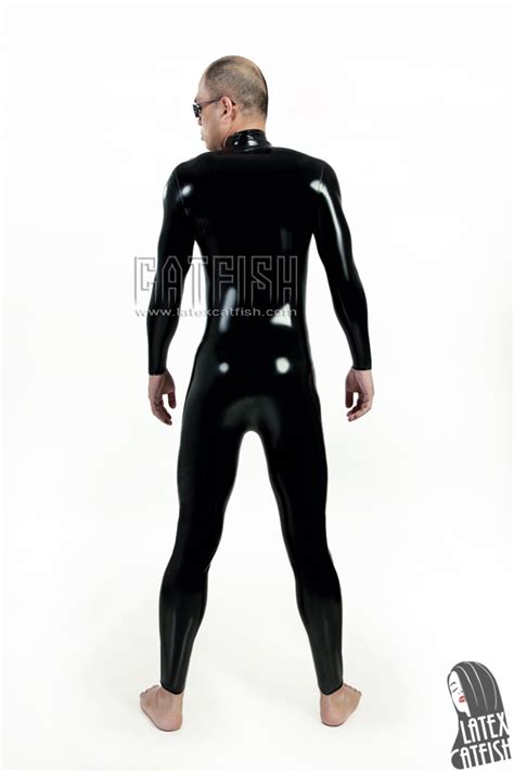 Mens Standard Neck Entry Latex Catsuit