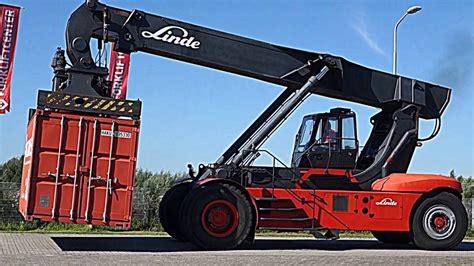 Linde 4535tl Reach Stacker Youtube