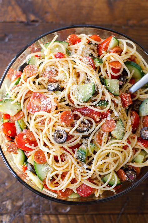 Italian Spaghetti Salad Recipe Health Meal Prep Ideas