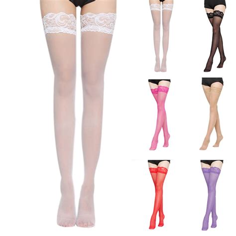 New 1 Pair Sexy Womens Lace Stockings Sexy Warm Top Stay Up Thigh High