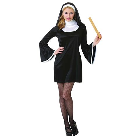 Blessed Babe Sexy Nun Act Costume Hen Party Sister Fancy Dress Outfit Size Ebay