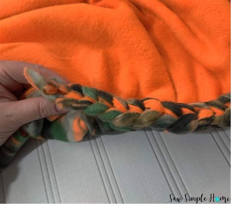 Diy Braided Fleece Blanket Tutorial Sew Simple Home