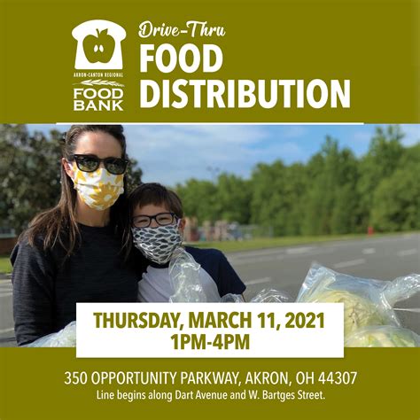 Dates, times, and locations may change. Drive-Thru Food Distribution | Akron-Canton Regional Foodbank