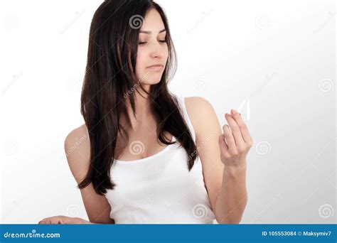 Stop Smoking Cigarettes Concept Portrait Of Beautiful Smiling Woman