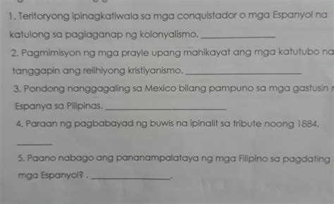 Panuto Tukuyin Ang Konsepto Isinasaad Sa Bawat Bilang Isulat Ang Tamang