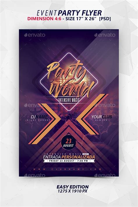 Event Party Flyer Template Poster Template Design