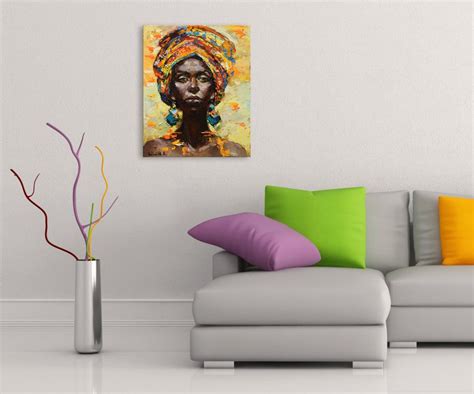 African Woman Portrait Painting Original Oil Painting Oil Painting By