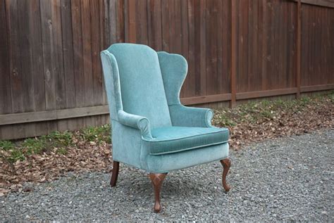 Eure deluxe mesh office chair. Vintage Blue-Green Velvet Wingback Chair | Velvet wingback ...