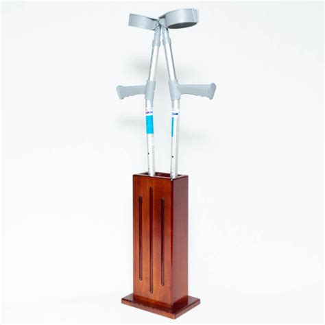 Crutch Stand Wooden Three Vertical Grooves Suits Forearm And