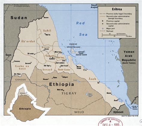 Eritrea Map In Africa Detailed Political Map Of Eritrea Eritrea