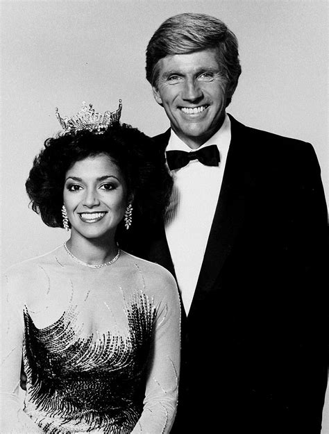 Suzette Charles And Miss America Host Gary Collins 1984 Miss America Pageant Hollywood