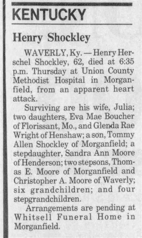 Clipping From Evansville Courier And Press