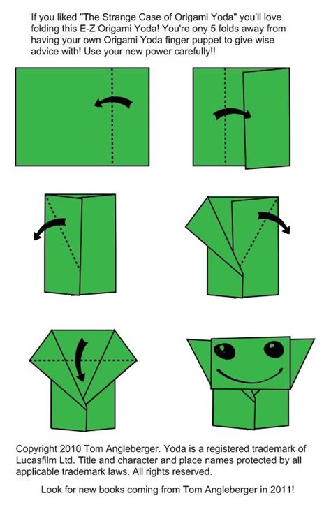 Printable Instructions For E Z Origami Yoda Star Wars Origami Star