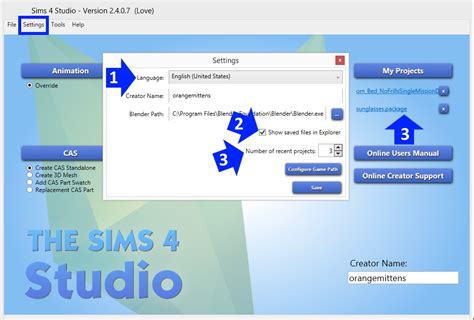 Sims 4 Studios Settings Features Sims 4 Studio