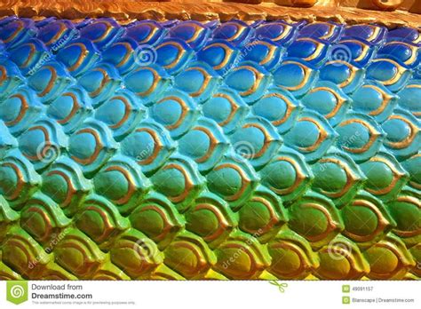 Body Of Colorful Dragon Skin Stock Image Image Of Gold Retro