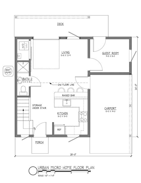 Urban Micro Home Floor Plan First Floor Kitchen Remodel Cost Kitchen