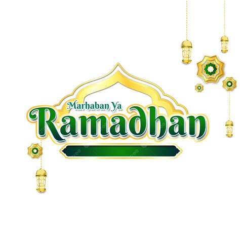 Greeting Card Marhaban Ya Ramadhan With Lantern And Islamic Decoration