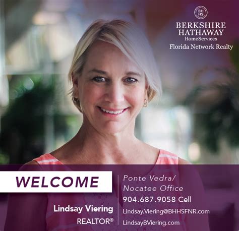 Berkshire Hathaway Homeservices Florida Network Realty Welcomes Lindsay Viering Real Estate