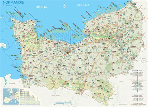 Normandy tourist map