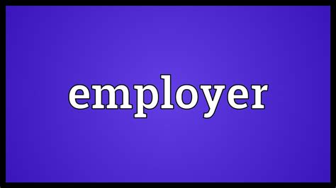 Fiszkoteka, your checked english malaysian dictionary! Employer Meaning - YouTube