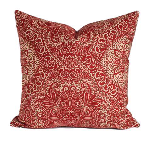 Red Pillow Cover Decorative Pillow Red Throw Pillow