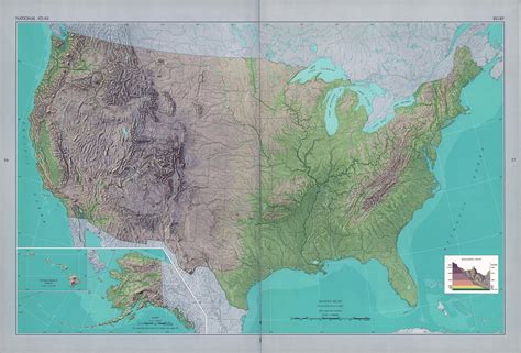 Large Detailed Shaded Relief Map Of The Usa Vidiani Com Maps Of All