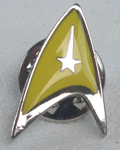 Star Trek Yellow Star Fleet Logo Classic 1960s Tv Series Pin Kirk