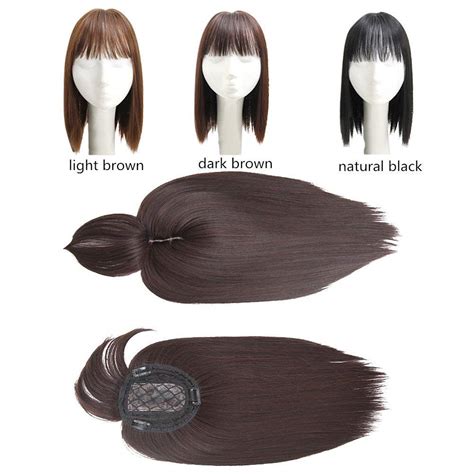 14 Synthetic Hair Crown Toppers For Women With Thinning Hair Straight