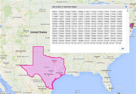 Texas Zip Codes Map