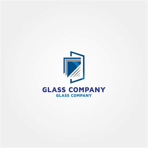 Glass Company Vector Logo Design Logo Design Company Logo Design