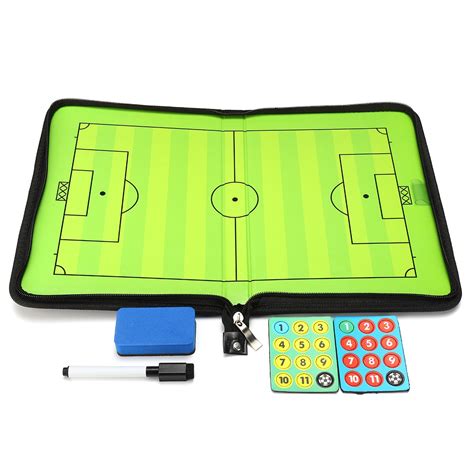 Portable Leather Magnetic Foldable Football Tactical Board Total