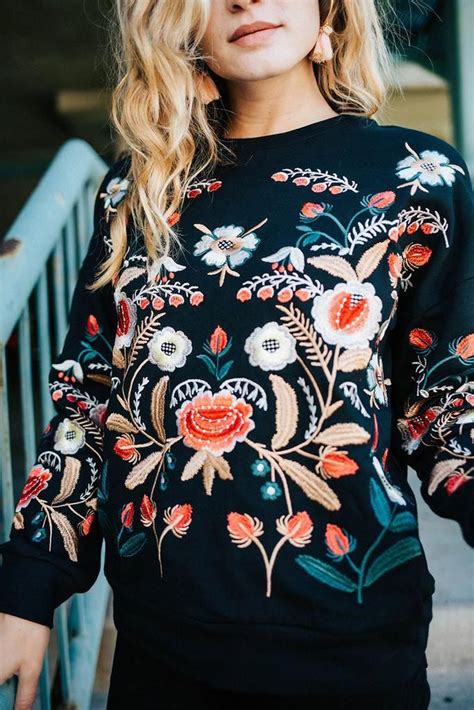 Enchanted Garden Sweater In Black One Loved Babe