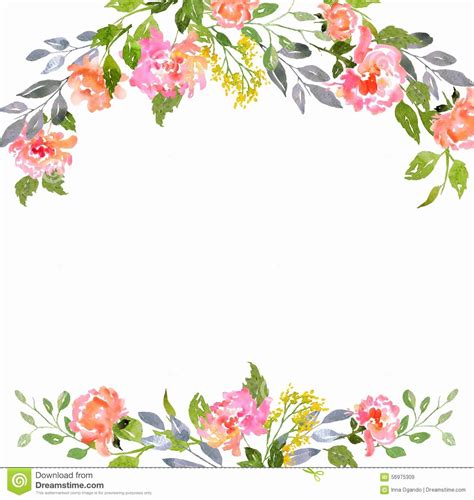 Floral Invitation Template Elegant Watercolor Floral Card Template
