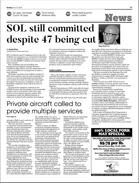 Barbados Sun Article Barbadosjetcharter