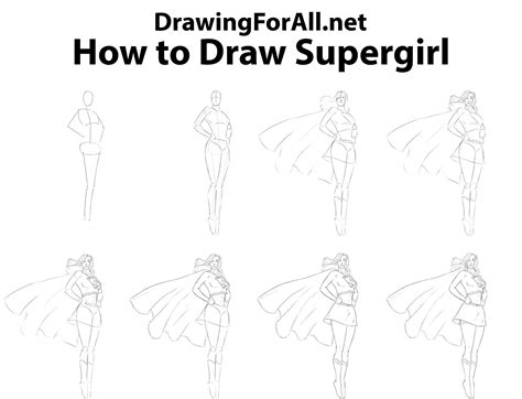 How To Draw Supergirl Supergirl Supergirl Drawing Drawings