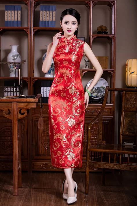 Shanghai Story New Sale Sexy Chinese Womens Clothing Satin Chinese Dress Cheongsam Wedding