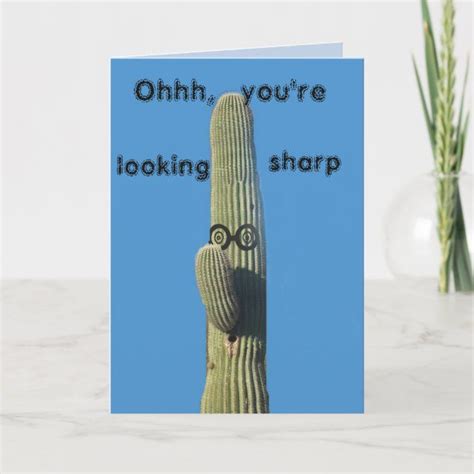 Funny Birthday Wishes Southwest Saguaro Cactus Card Zazzle Birthday