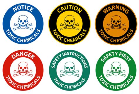 Danger Toxic Chemicals Symbol Sign On White Background 5437782 Vector
