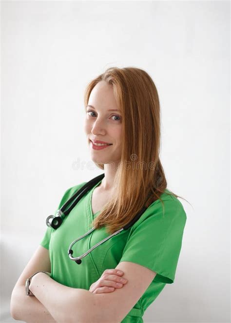 Portrait Of Friendly Smiling Confident Female Doctor Healthcare