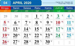 Tarikh puasa sunat dan wajib di malaysia tahun 2018 knowledge dan periodic table. Kalender Jawa Bulan APRIL 2020 LENGKAP - Tanggal, Pasaran ...
