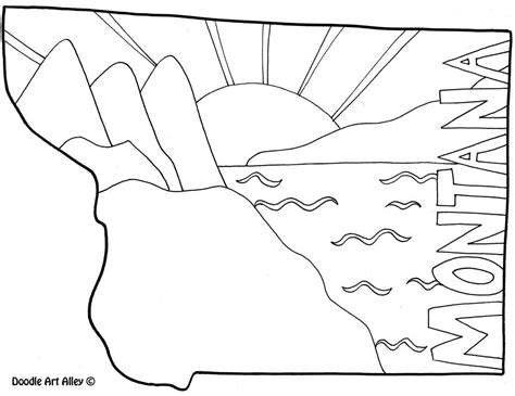 Montana Coloring Page by Doodle Art Alley | Coloring pages, Cute