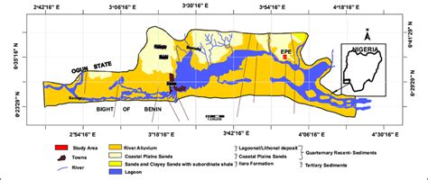 Satellite lagos map (lagos region / nigeria). Geological Map of Lagos State, Nigeria, Showing the Study Area (Nigeria... | Download Scientific ...