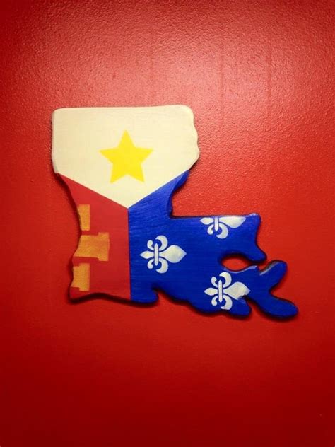Acadian Flag Louisiana Wall Mount By Bairdscajuncarvings On Etsy
