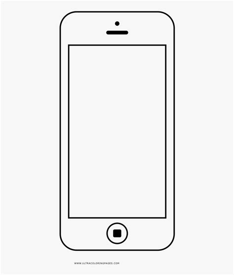 Smartphone Coloring Page Iphone Hd Png Download Transparent Png