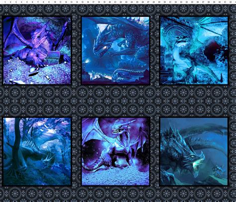 Dragons Blue Fury Small Dragon Panel Blue