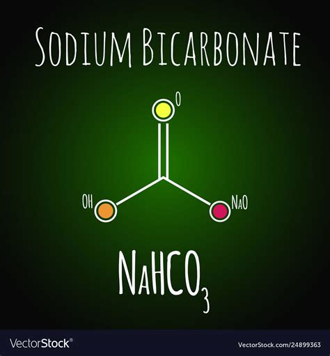 Sodium Bicarbonate Or Baking Soda Chemical Vector Image